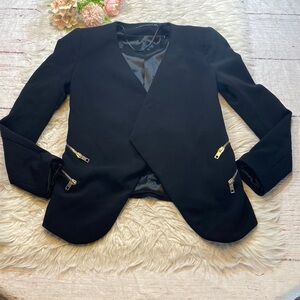 Zara Black Open Front Blazer